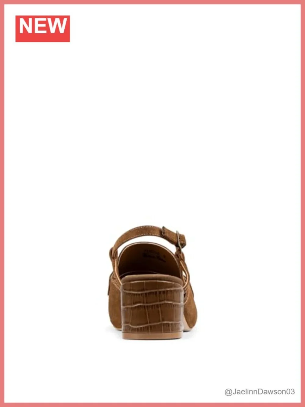Women's Suede Slingback Tassel Loafers Low Block Heel Adjustable Buckle